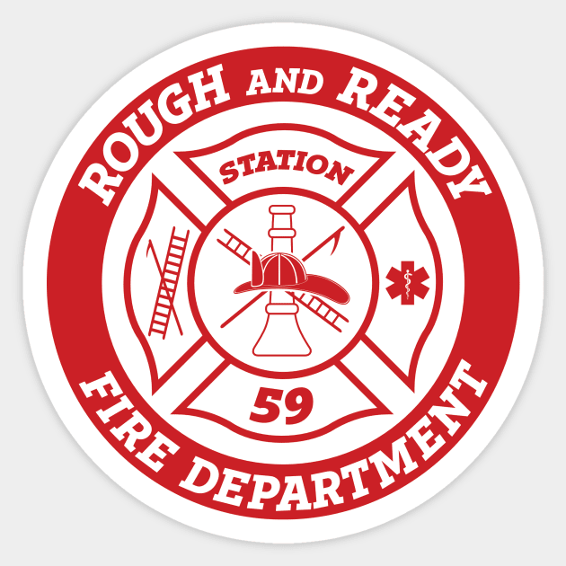 Rough and Ready Fire Station 59 Roundel Sticker by Rough and Ready Fire Station